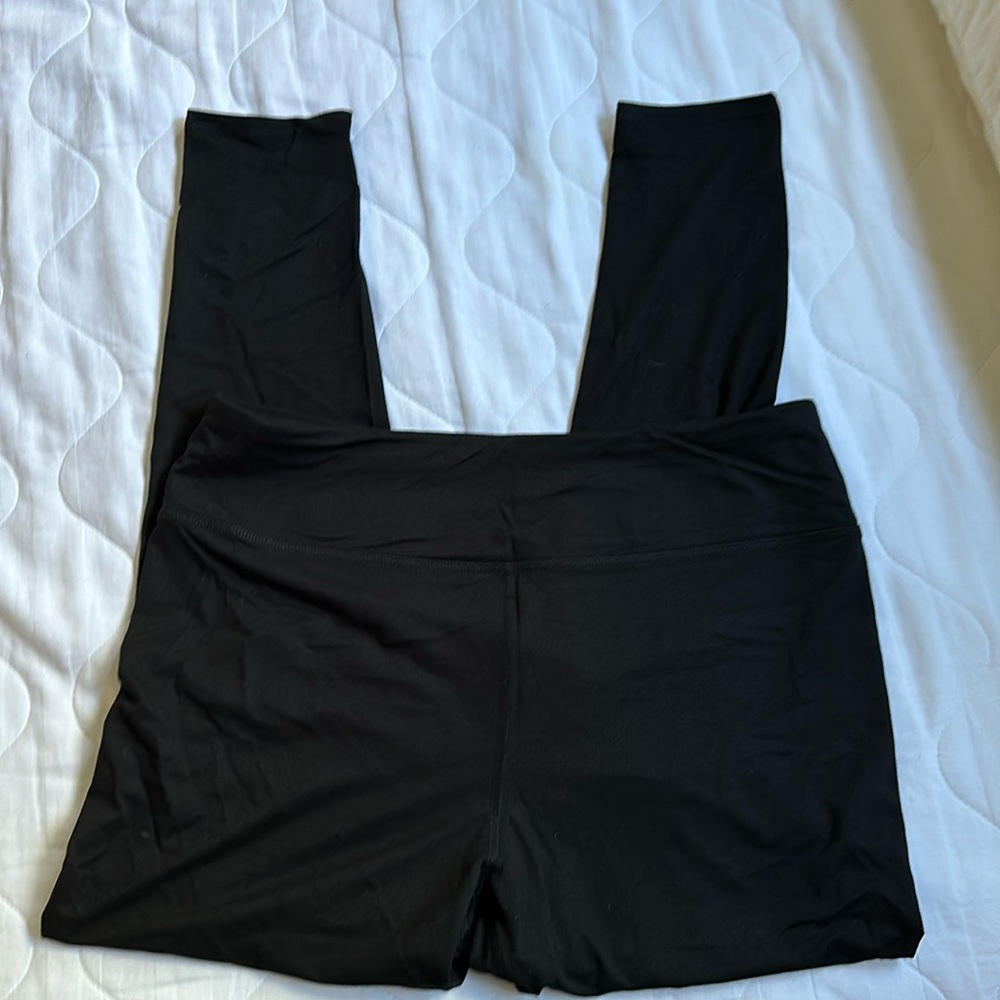 Maurice’s solid black leggings. Size L REG